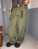 Corrit Keyring Nylon Layered Nylon Two-Way Banding Wide Long Pants