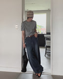Woody Linen Balloon Denim Pants