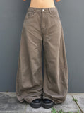 Debbie Cotton Slit Line Long Wide Pants
