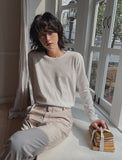 Flo U-neck Rib Muscle Fit Long Sleeve T-shirt