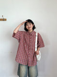 [unisex] Colmas Check Seersucker Short Sleeve Shirt