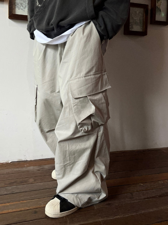【DISCERNMENT】Unbalanced unisex cargo balloon pants DISCERNMENT】Unbalanced unisex cargo balloon pants
