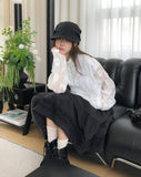 Eti Frill Tiered Midi Skirt