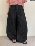 Kyukaton Summer Raw Denim Wide Pants