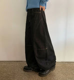 Manker Rivet Raw Denim Balloon Wide Pants