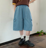 Nelk Banding Cargo Denim Bermuda Pants