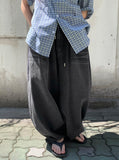 [unisex] Casa Denim Balloon Wide Banding Pants