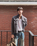 Horin Pocket Semi-Crop Knit Zip-Up
