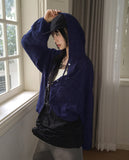 Bizet Salanta Summer See-Through Hooded Long Sleeve Shirt