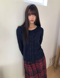 Omic Side Frill Knit Cardigan
