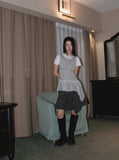 Asymmetrical Draped Layered Skirt
