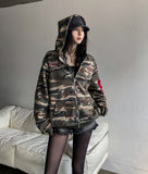 Roho Numbering Patch Overfit Hooded Zip-Up