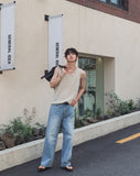 Ice Washed Wide Denim Pants