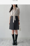 Kino Pleated Midi A-line Skirt