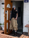 Fold Pocket Pigment Cargo Bermuda Pants