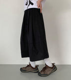 Sinmis Banding Incised Cotton Bermuda Pants