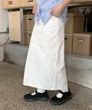 Quri slit cotton long skirt
