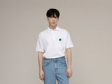 Clover Smile Embroidery Pique Short Sleeve T-shirt