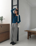 Hoyan Ribbon Halter Bolero Square Neck Knit