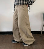 Ontoto cut cotton wide pants