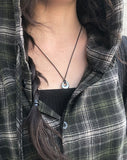 Hate Leather Silver Pendant Necklace