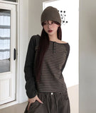 Marty Stripe Raglan Button Long Sleeve