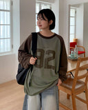 [BAONHAUS] Kill Motor Color Matching Lettering Over Sweatshirt