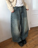 Enon Brush Wide Denim Pants