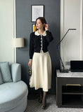 Roku Flared Knit Long Skirt