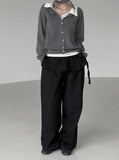 Bant Scarf Set Wool Knit Cardigan