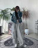 Le So Carpenter Patch Denim Jacket