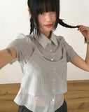 Willow see-through layered sleeveless shirt