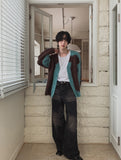 Daven washed black denim