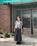 Menzi Stripe Crop Short Sleeve Cardigan