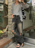 Vintage destroyed denim