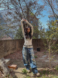 Funky Damage Wide Denim Pants