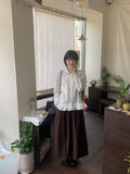 Sherinlen Shirring Collar Neck Blouse
