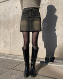 Weekend washed denim mini skirt
