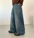 Tsunema washing wide denim pants