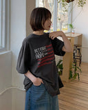 [unisex] Shihiru Printing Over Short Sleeve Tee