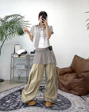 Doniel Balloon Pintuck Pants