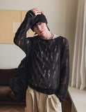 [LANARCH] Damage See-Through Knit