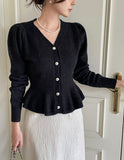 Sophia Flare Pearl Knit Cardigan