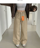Banding Semi Wide 4-Season Cotton Pants