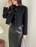 Demit Dumble Fluffy Crop Cardigan Jacket