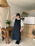 Ukyo cotton button long one piece