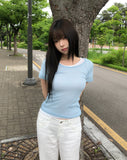 Sherbet Tencel See-Through Short Sleeve