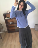 Horse Half Button Ribbed Long Sleeve T-Shirt