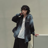 Dirty spray shine warmer hooded zip-up