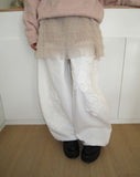 Kuren Flower Balloon Wide Long Pants